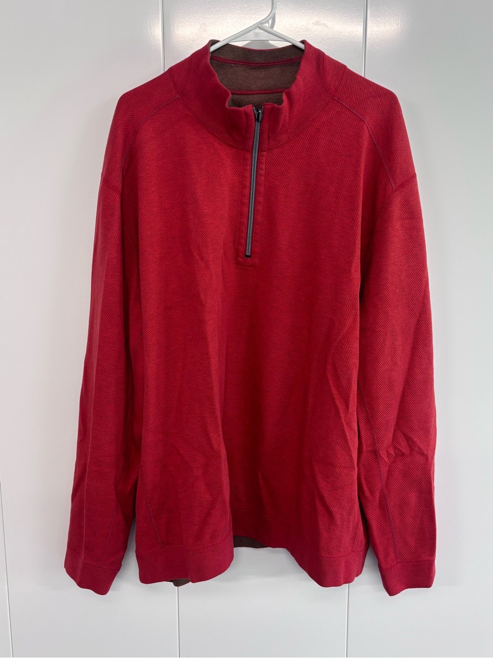 Tommy Bahama Reversible Sweater Men's XXL Orange/ Brown Pullover Flipsider